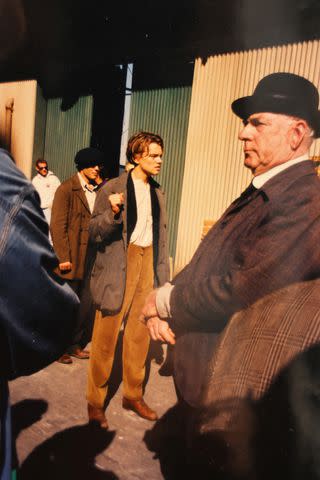 <p>BNPS/Henry Aldridge&Son/MEGA</p> Leonardo DiCaprio filming 'Titanic'