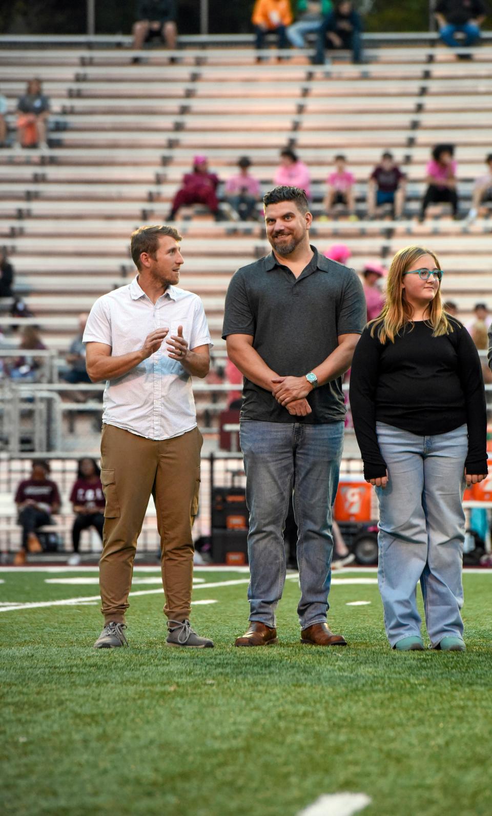 Nick Orlando's family Nathan Worley, Jonathan Worley, and Taylor McBryar were on hand Oct. 13 as he was honored with a CareActer Award for his impact on the Oak Ridge community and young people.