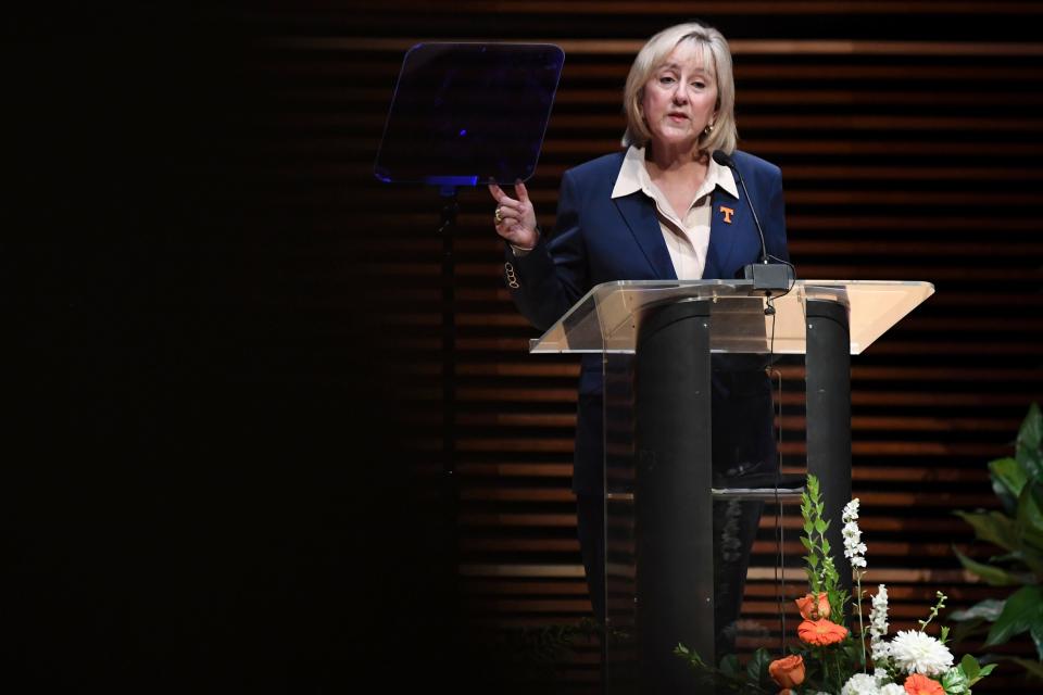 University of Tennessee at Knoxville Chancellor Donde Plowman gives her annual flagship address Sept. 14 at the Haslam Music Center on the UT campus.