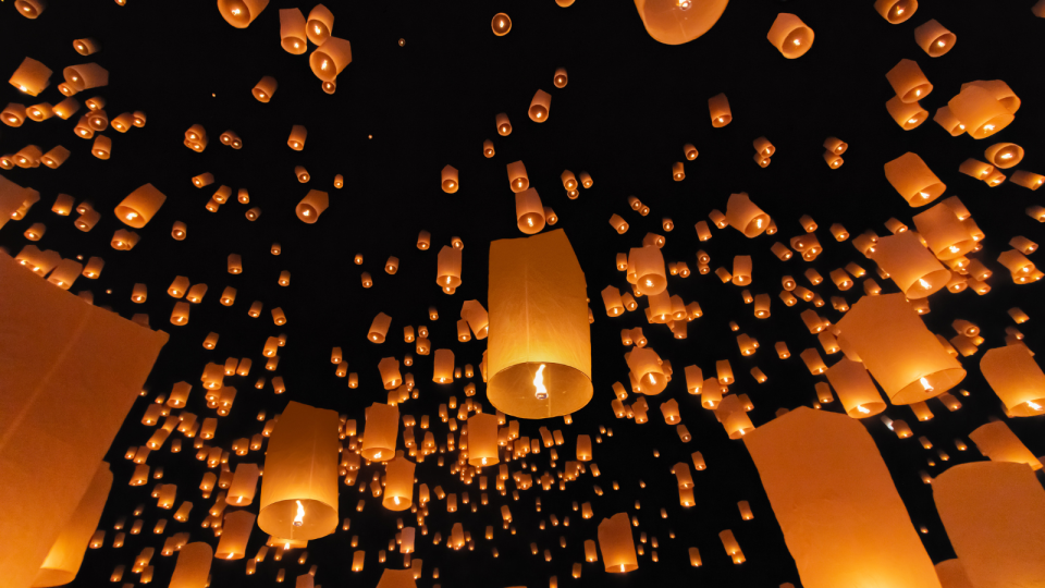 Lantern festivals are often held for the Lunar New Year.