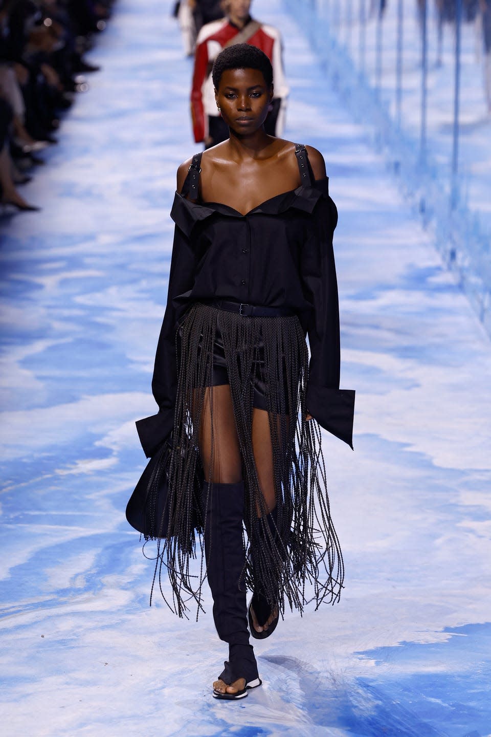 paris, france september 24 editorial use only for non editorial use please seek approval from fashion house a model walks the runway during the christian dior womenswear spring summer 2025 show as part of paris fashion week on september 24, 2024 in paris, france photo by estropgetty images