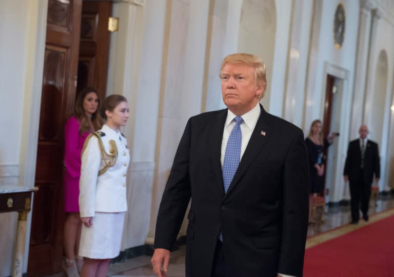 Le président américain Donald Trump à la Maison Blanche, le 27 juillet 2017 à Washington