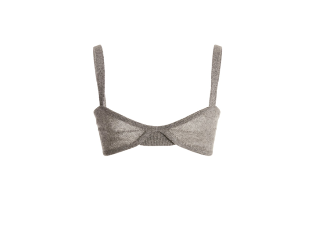 Khaite Eda Cashmere Bra Top - Grey