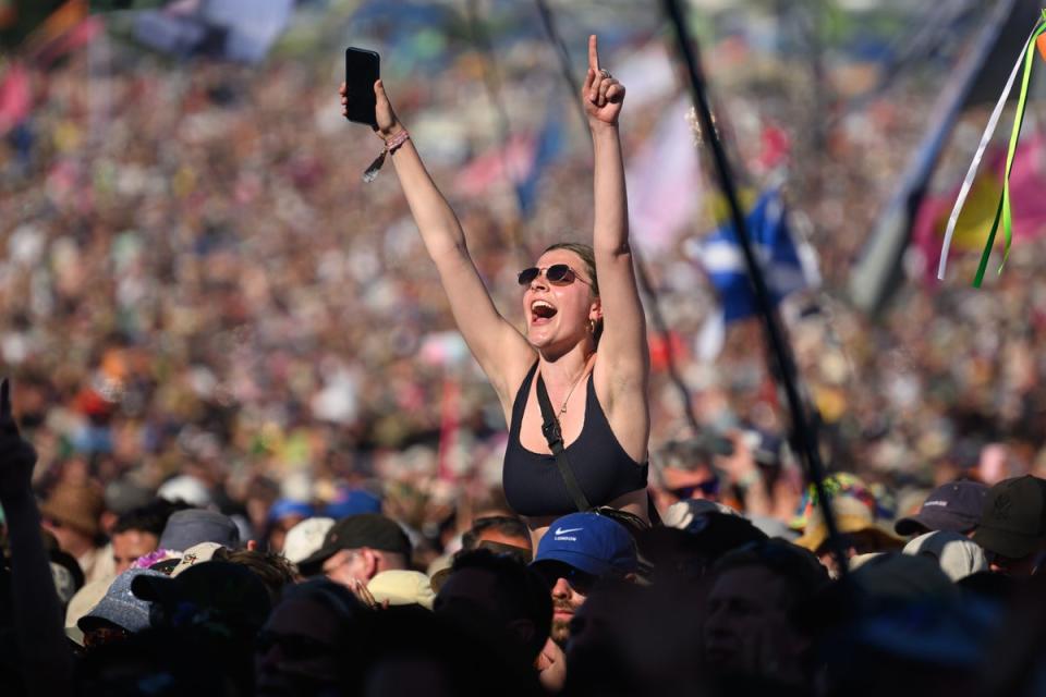 The crowd helped Lewis Capaldi get to the end of his set by singing their hearts out (Getty Images)