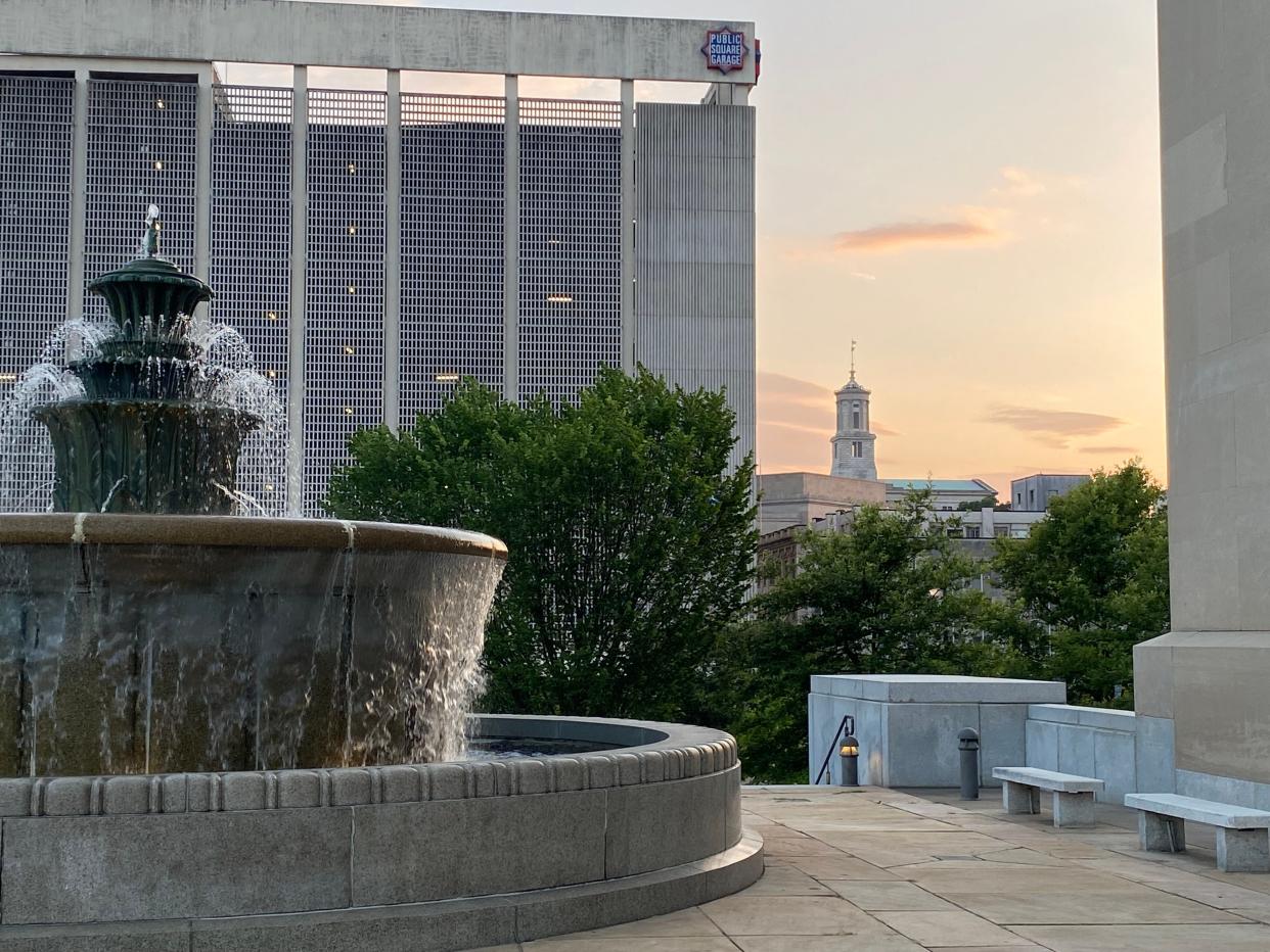 The Tennessee State Capitol as seen from the plaza of the Historic Metro Nashville Courthouse on June 13, 2023.
