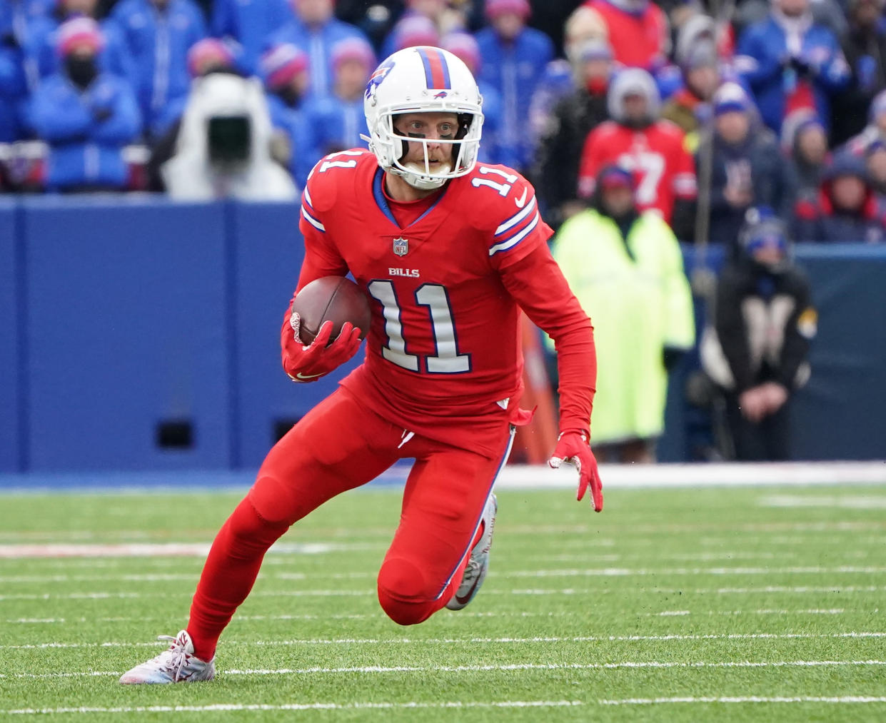 Cole Beasley will join the Buccaneers after three years with the Bills. (Photo by Kevin Hoffman/Getty Images)