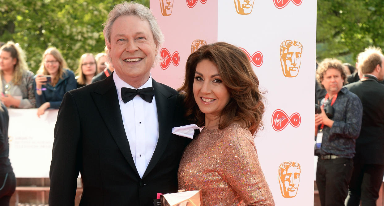 Jane McDonald and her late fiance Eddie Rothe. (Getty)