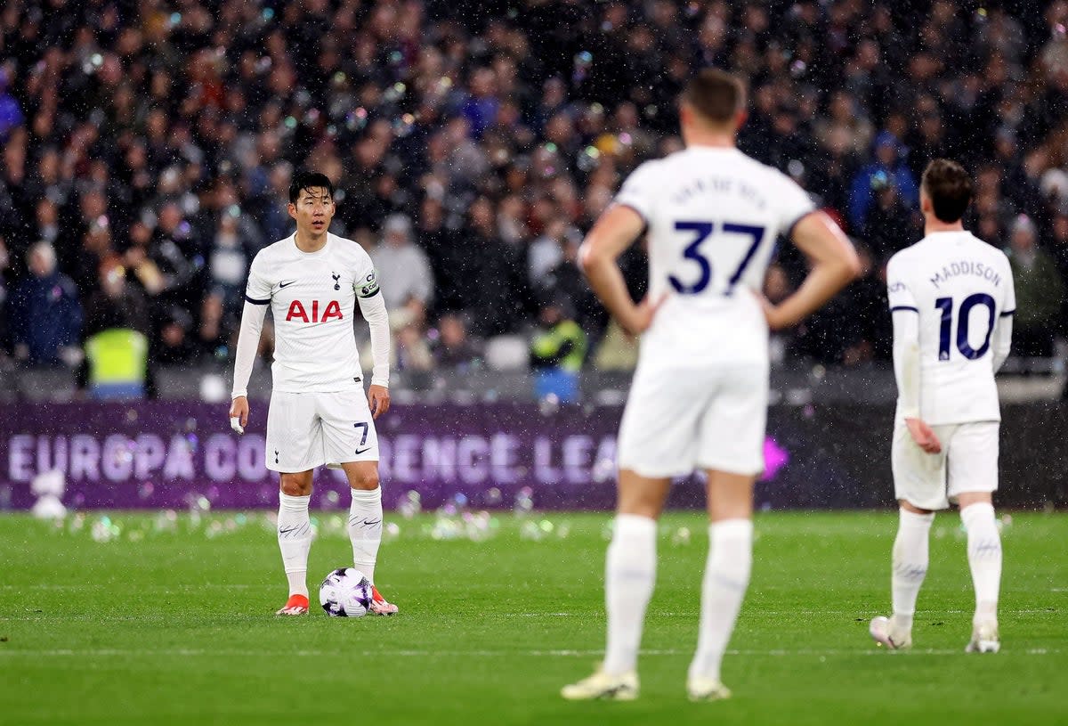 Share of the spoils: Tottenham are two points off the top four after a battling draw at West Ham (Getty Images)