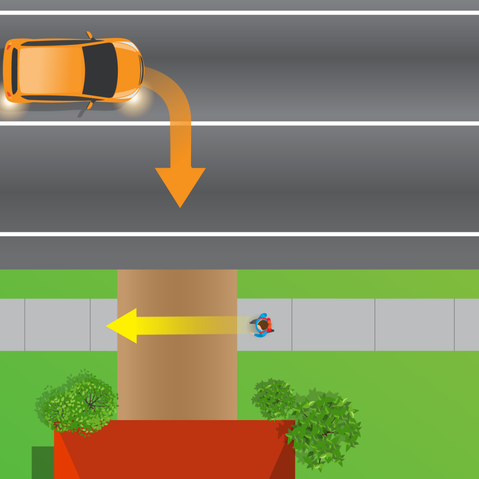 The Department of Transport and Main Roads shared this road rules graphic and asked people who they thought should cross first.