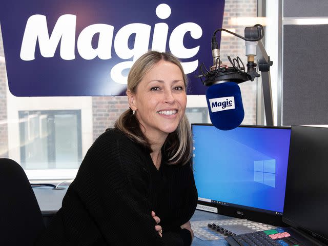 <p>John Phillips/Getty</p> Nicole Appleton during a visit to Magic on March 02, 2022 in London, England.