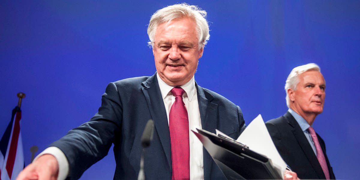 David Davis and Michel Barnier