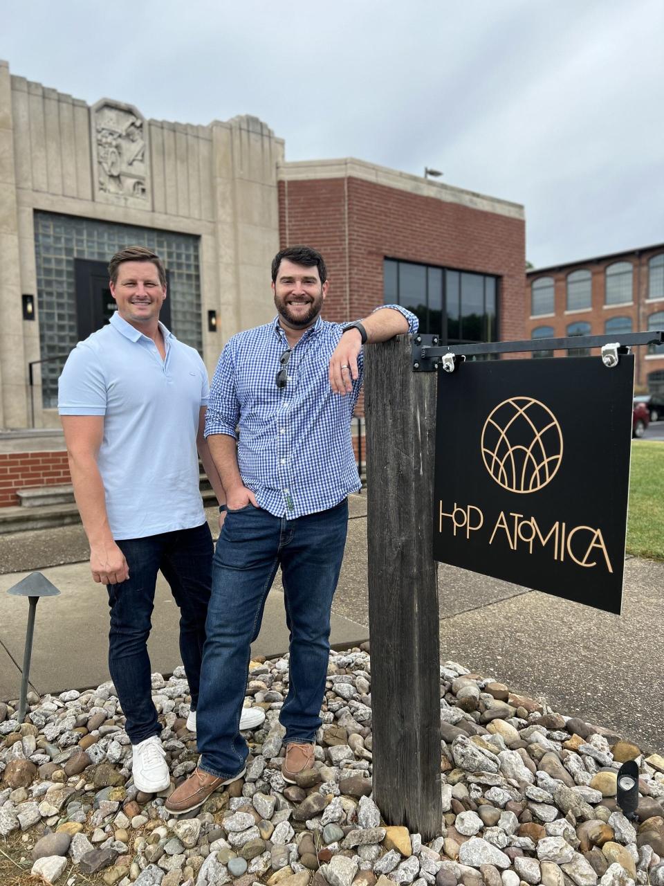 Paul Berrier and Kenneth Suchower have teamed up to open Hop Atomica, a brewery, distillery and wood-fired pizzeria.