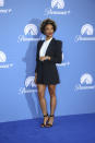 Sonequa Martin-Green posa a su llegada al lanzamiento del servicio de streaming Paramount+ en Londres el 20 de junio de 2022. (Foto Joel C Ryan/Invision/AP)