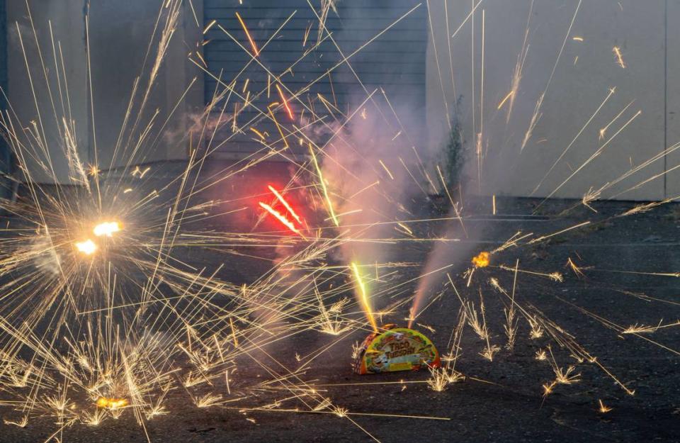 Freedom Fireworks’ “Taco Tuesday” releases a flurry of explosions on Monday.