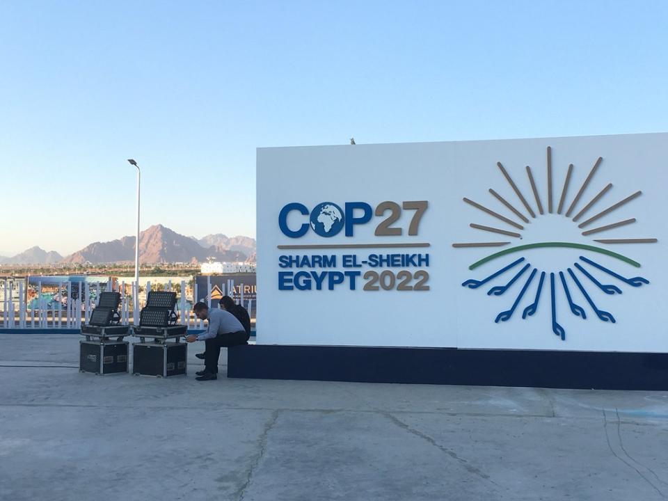 COP27場外。圖片來源：林蓉攝