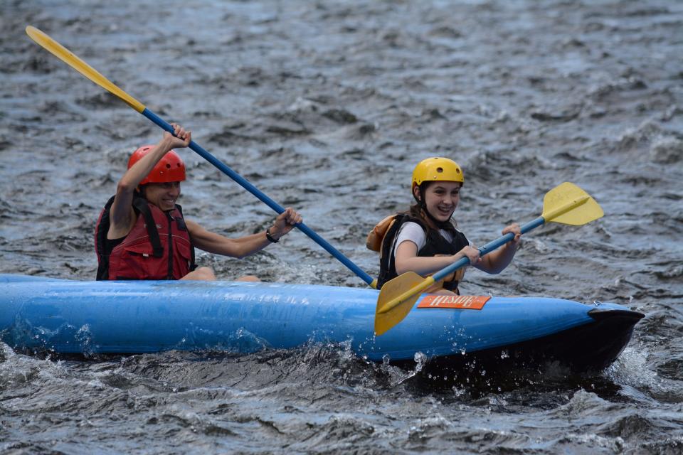 Paddle on an inflatable raft or "funyak" on the Deerfield River with Crab Apple Whitewater, based out of Charlemont.