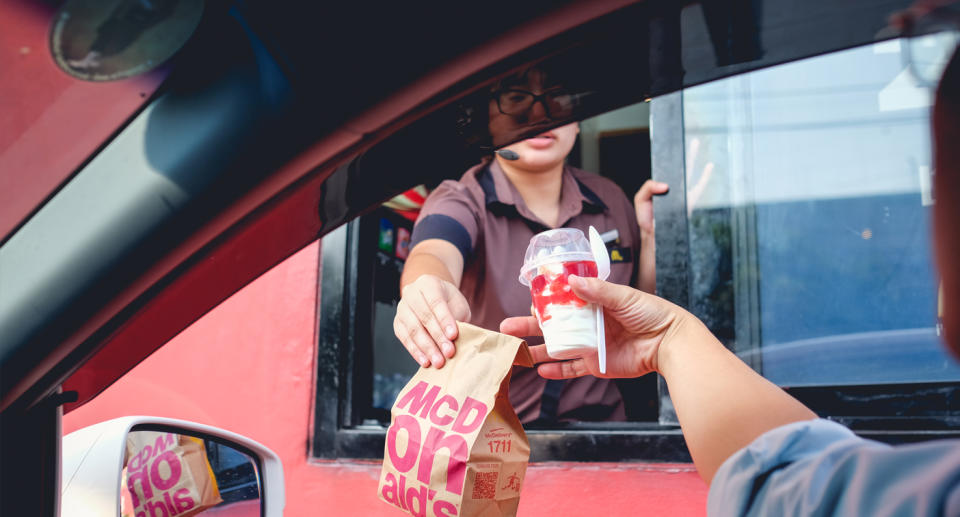 A McDonald's drive through 