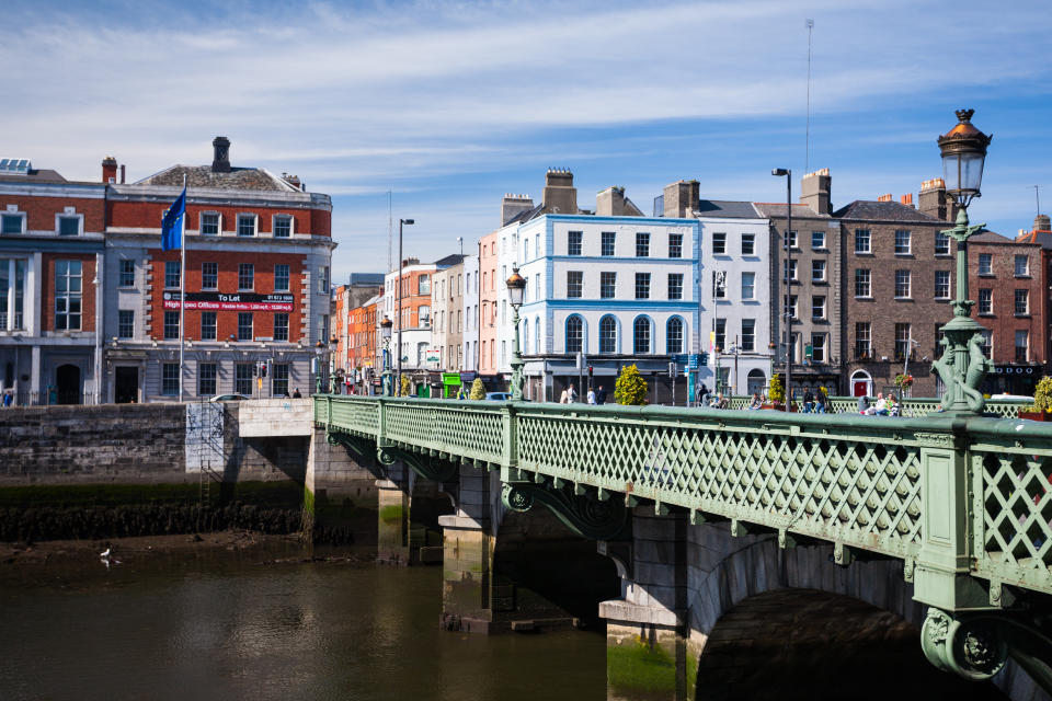 Grattan Bridge in the city centre of Dublin, Ireland