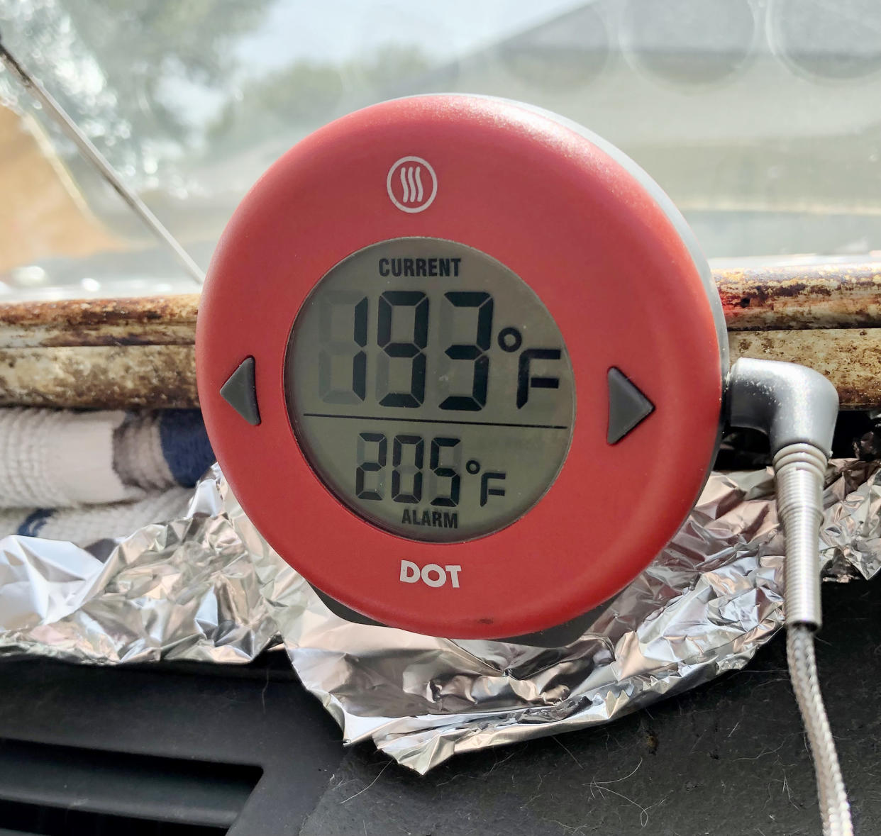 The internal temperature of my dashboard cupcakes reached an incredible 193 F. (Heather Martin)