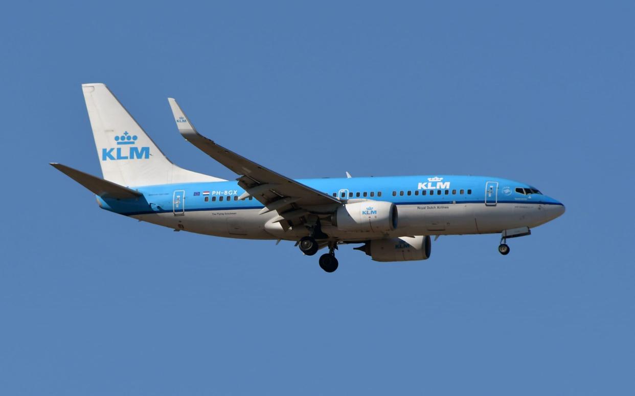KLM is investigating an email which suggested it would act on complaints from passengers about a same sex couple being on board  - AFP