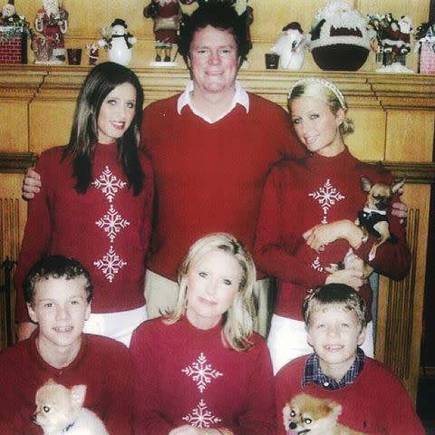 <p>Kathy Hilton/Instagram</p> The Hilton family in a throwback photo