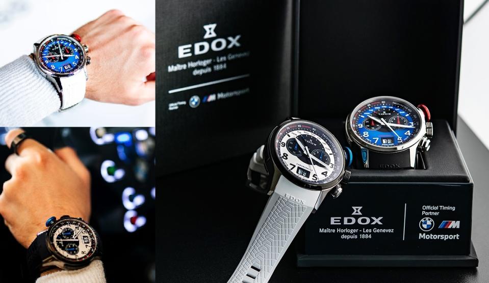 ▲EDOX 全球限量Chronorally BMW M MOTORSPORT 賽車錶。（圖片來源：Yahoo購物中心）