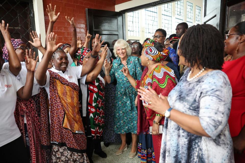 Queen Camilla on her Kenya trip (PA)