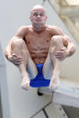 Britain's Peter Waterfield dives during the men's 10m Platform diving event at the FINA Swimming World Championships in Shanghai, China, Saturday, July 23, 2011. (AP Photo/Wong Maye-E)