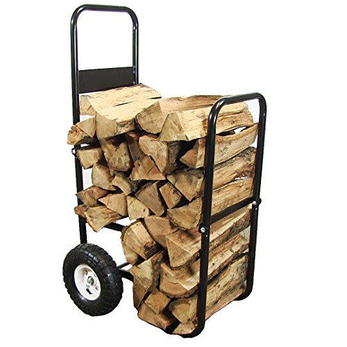 4) Sunnydaze Firewood Log Cart