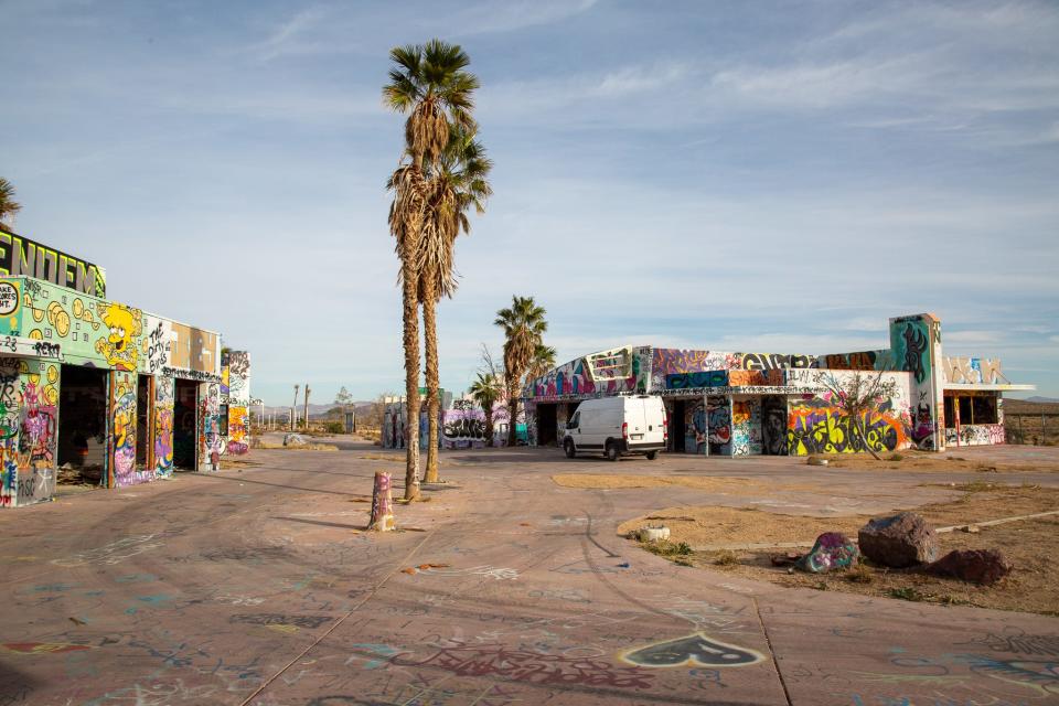 An abandoned water park in Newberry Springs, California.