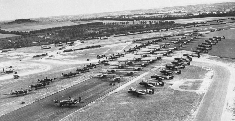 A view of some of the air assets involved in the invasion of Normandy.