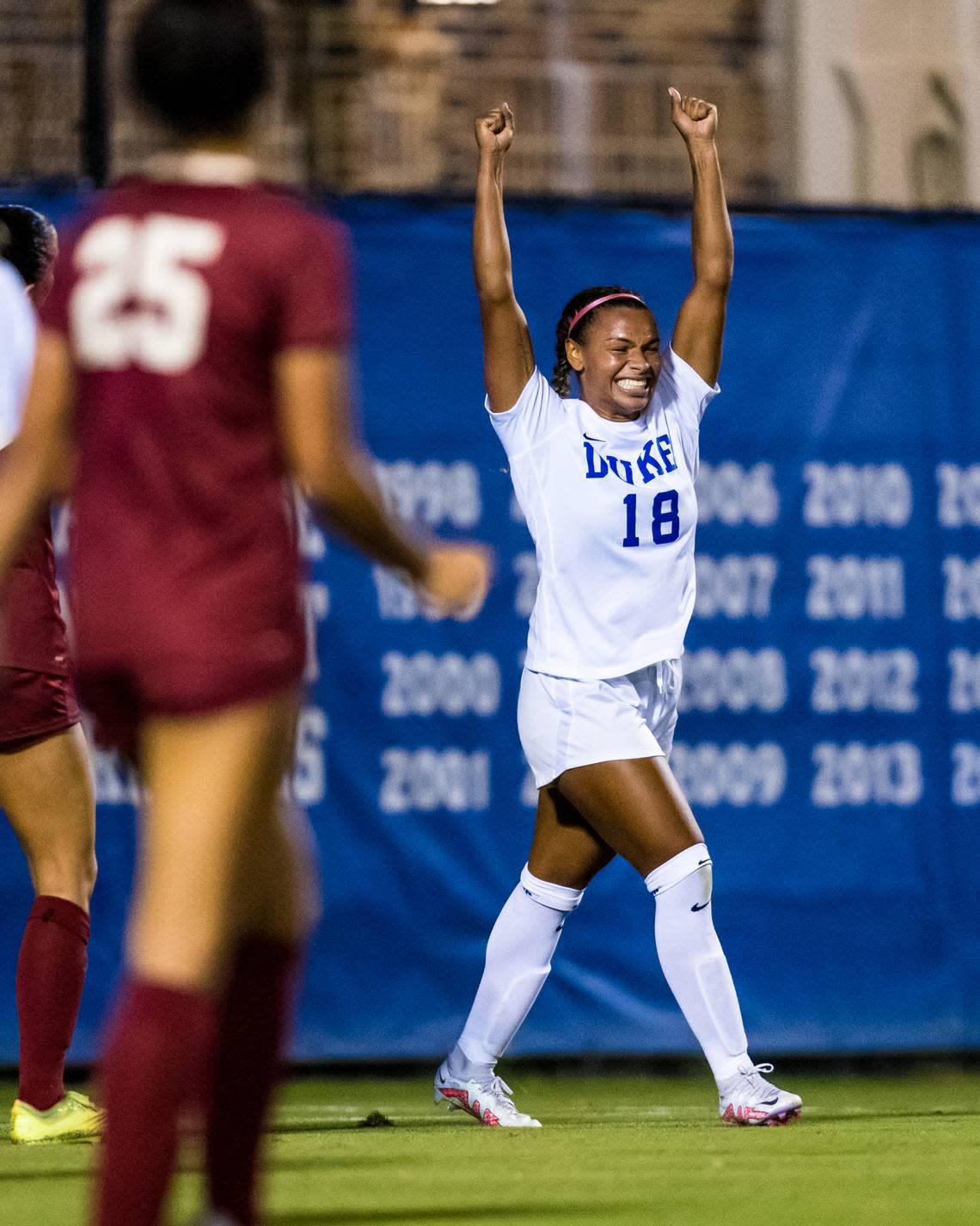 Duke forward Michelle Cooper led the ACC with 19 goals and was named ACC offensive player of the year as a sophomore. She’s already turned pro to pursue her career at the next level.