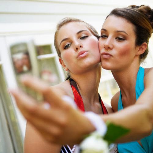 Two women taking a selfie