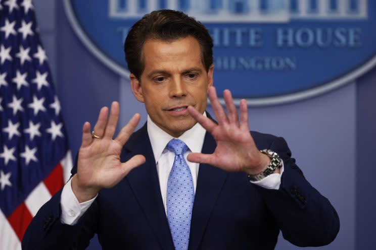 New White House communications director Anthony Scaramucci addresses the daily briefing at the White House in Washington. (Photo: Jonathan Ernst/Reuters)