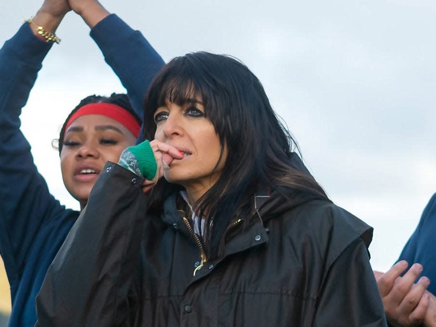 Claudia Winkleman in "The Traitors UK" season one.