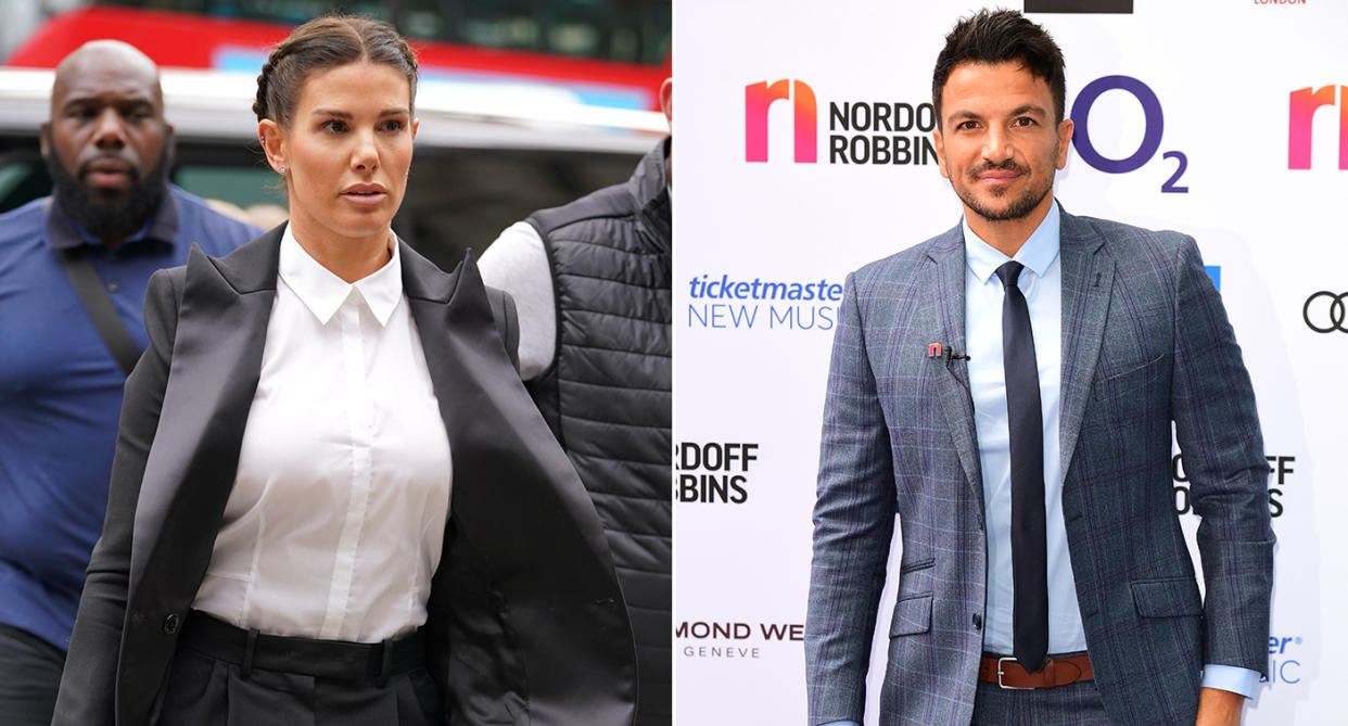 Rebekah Vardy discussed her kiss-and-tell about Peter Andre in court. (PA)