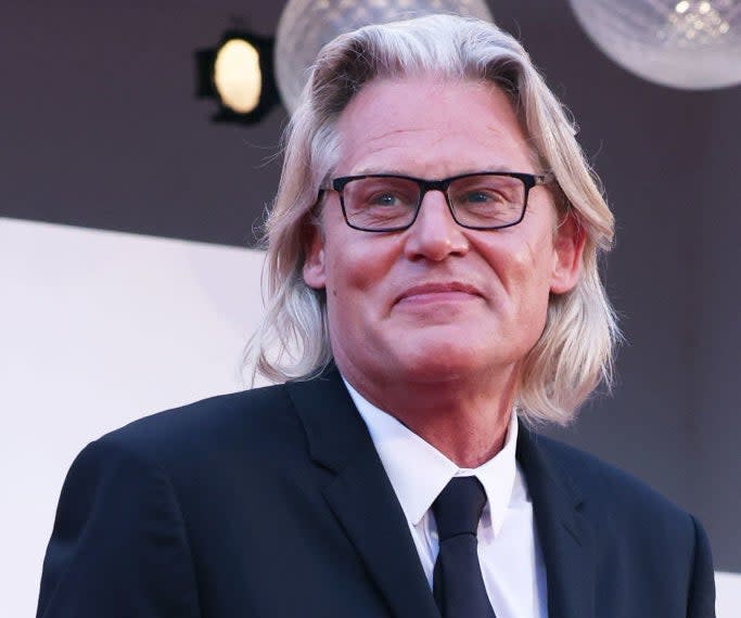 Director Andrew Dominik attends the &quot;Blonde&quot; red carpet at the 79th Venice International Film Festival