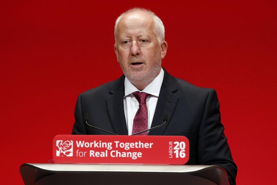 Andy McDonald, Shadow secretary of State for Transport, addresses the Labour Conference (PA)