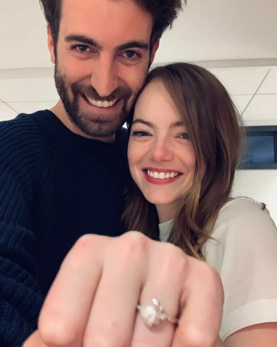 The photo posted to announce Stone and McCary's engagement in 2019.