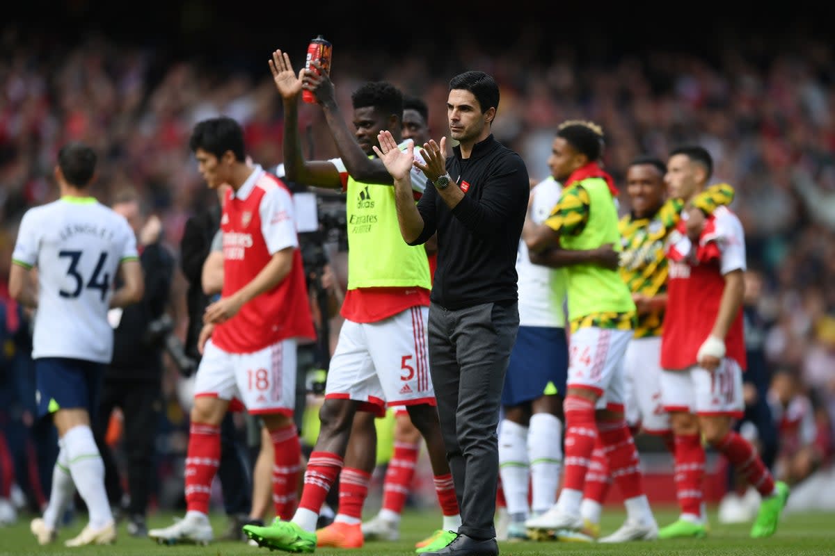 Mikel Arteta’s side sit top of the Premier League  (Getty Images)