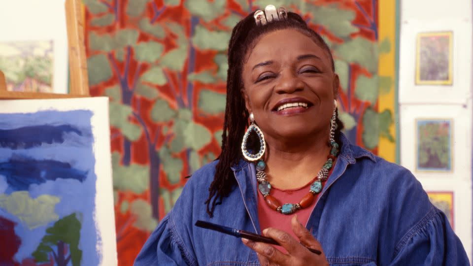 Faith Ringgold, pictured in her studio in New York City in 1999. - Anthony Barboza/Getty Images