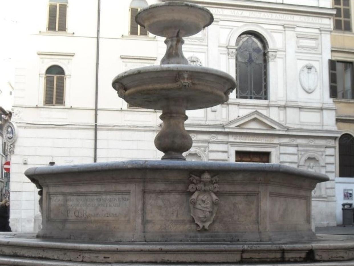 Fontana dei Catecumeni in Piazza Madonna dei Monti in Rome, Italy