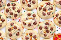 <p>There's no shortage of potatoes in this state, so it's no surprise that they manage to make their way into some desserts. Those who love sweet-and-salty combinations won't be able to get enough of a batch of potato chip cookies. For a holiday spin, try making these Santa's Trash cookies.</p><p>Get the recipe from <a href="https://www.delish.com/cooking/recipes/a50432/santas-trash-cookies-recipe/" rel="nofollow noopener" target="_blank" data-ylk="slk:Delish;elm:context_link;itc:0;sec:content-canvas" class="link ">Delish</a>.</p>