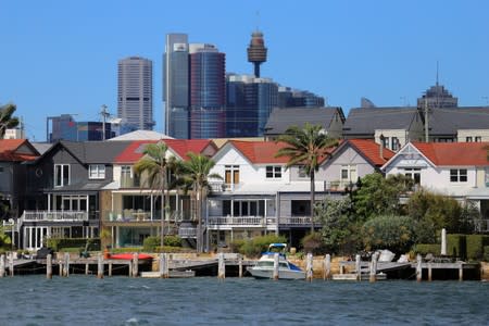 FILE PHOTO: Residential properties line the Sydney suburb of Birchgrove in Australia