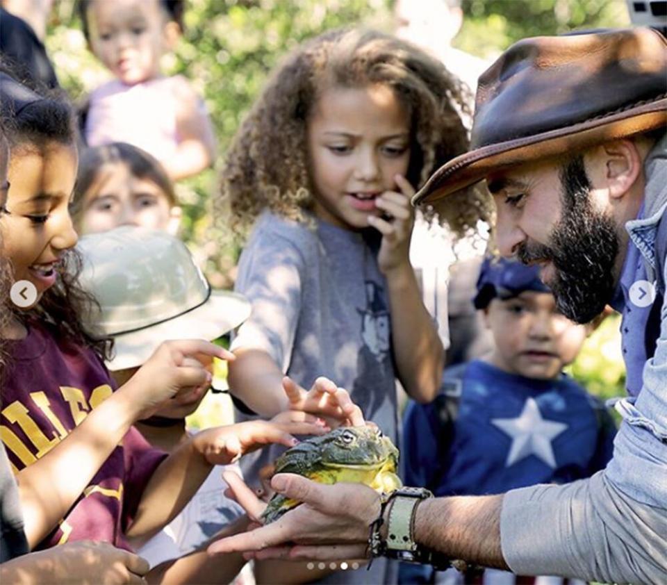 North West (L) and other kids with Coyote Peterson