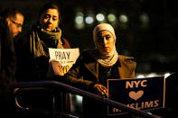 <p>People gather for a candlelight vigil for victims of the pickup truck attack at Foley Square in New York City, Nov. 1, 2017. (Photo: Jeenah Moon/Reuters) </p>