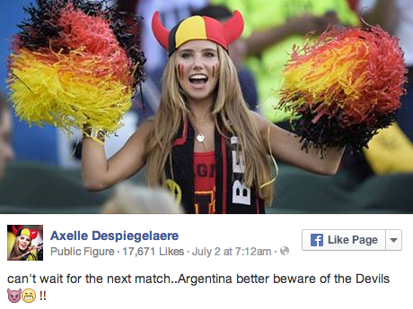 Axelle Despiegelaere world cup model