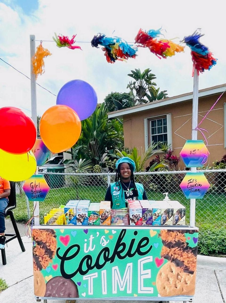 JAaliyah Powell, one of the top cookie sellers in 2022, according to the Girl Scouts of Tropical Florida, which serves Miami-Dade and the Florida Keys.