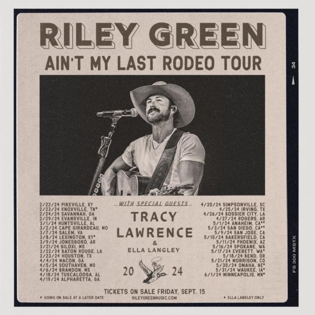 Riley Green Concert Tickets, 2023-2024 Tour Dates & Locations