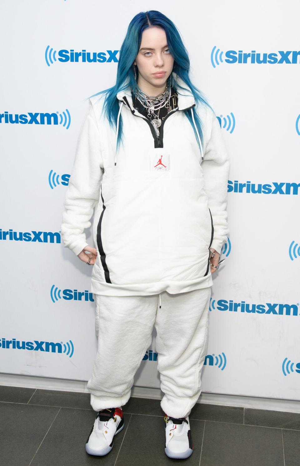 Billie Eilish visits the SiriusXM Studios on November 5, 2018 in New York City